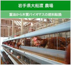岩手県大船渡 農場 重油から木質バイオマスの燃料転換
